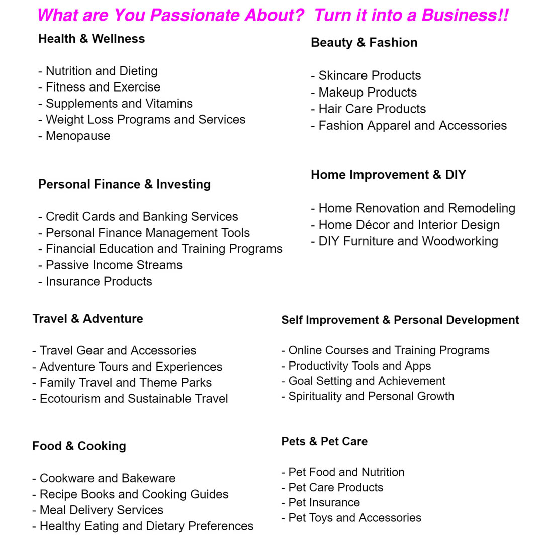 Turn Your Passion into a Business!! Turn Your Passion into a Business!!
